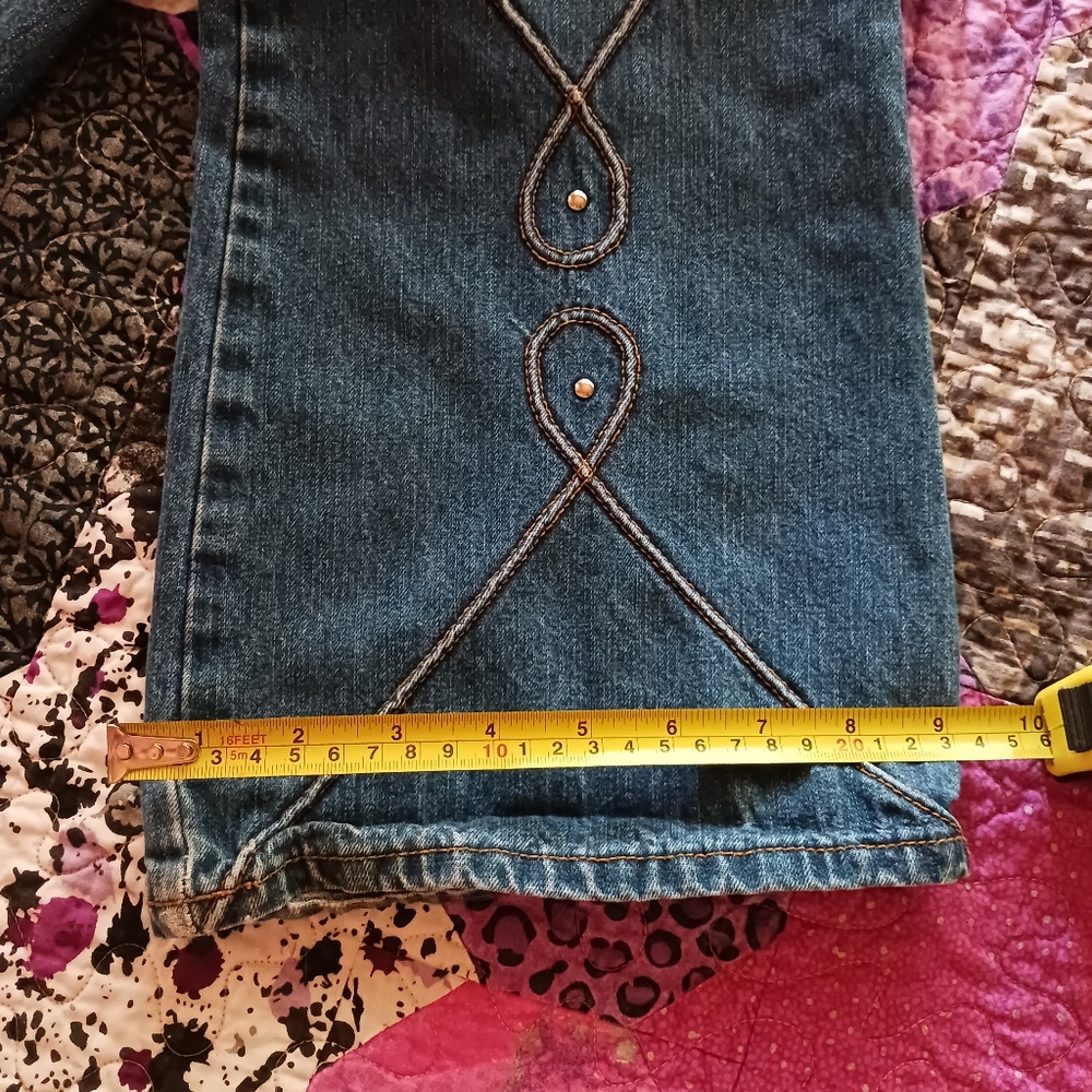 Girls Jordache Jeans Size 16 Bootcut Boho/Western - Picture 11 of 13